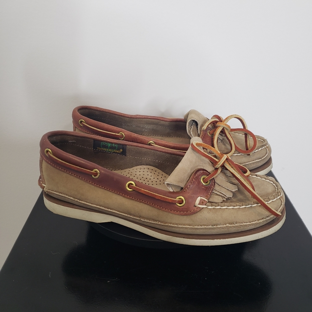 Timberland Boat Shoes Classic Waterproof Leather Handsewn Women's Size 8.5 - Picture 3 of 9